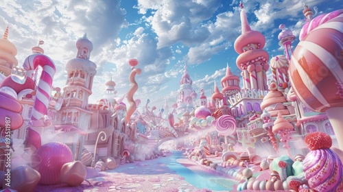 Candyland Cityscape: A Sweet Fantasy © @adha