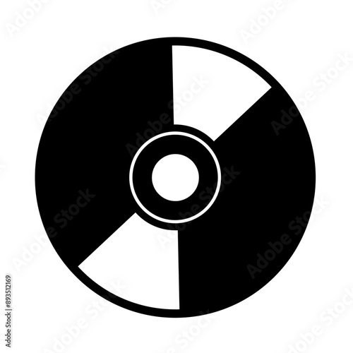 CD or DVD icon vector with simple design