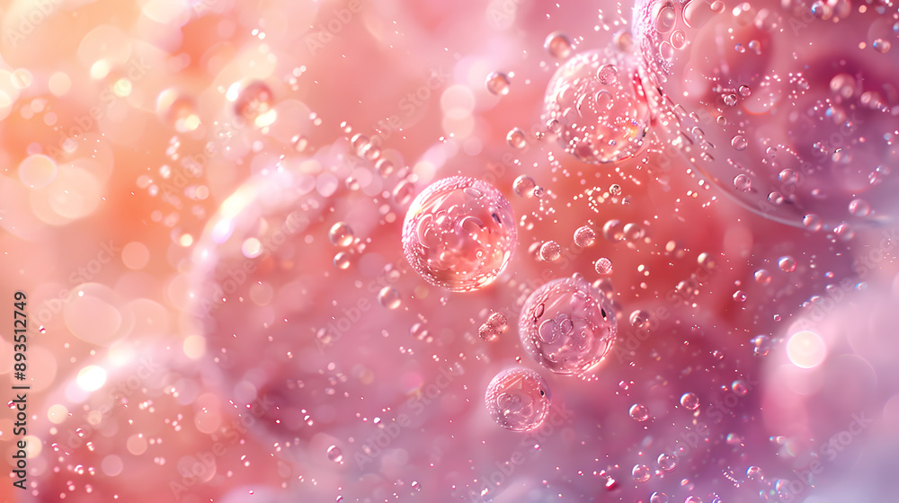 Close-up of pink bubbles with a soft glow, creating an abstract and dreamy visual effect against a blurred background. Close-up of pink bubbles with a soft glow, creating an abstract and dreamy visual effect against a blurred background.