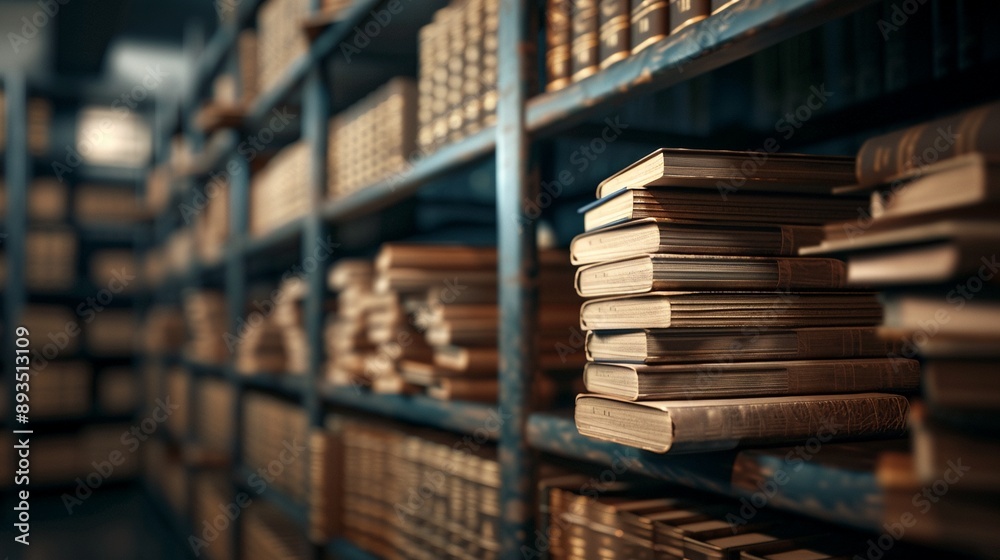 An old archive with rows of historical documents being carefully restored by archivists, soft ambient light, photorealistic, rich textures, traditional preservation