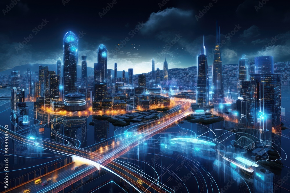 Smart city architecture metropolis technology. Smart city architecture metropolis technology.
