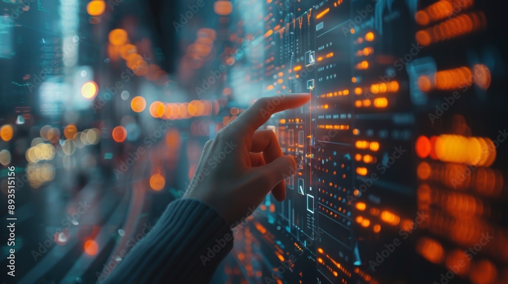 Closeup of Young Hand Using Trade Finance Technology with Blurred Business Attire in Modern Setting Closeup of Young Hand Using Trade Finance Technology with Blurred Business Attire in Modern Setting