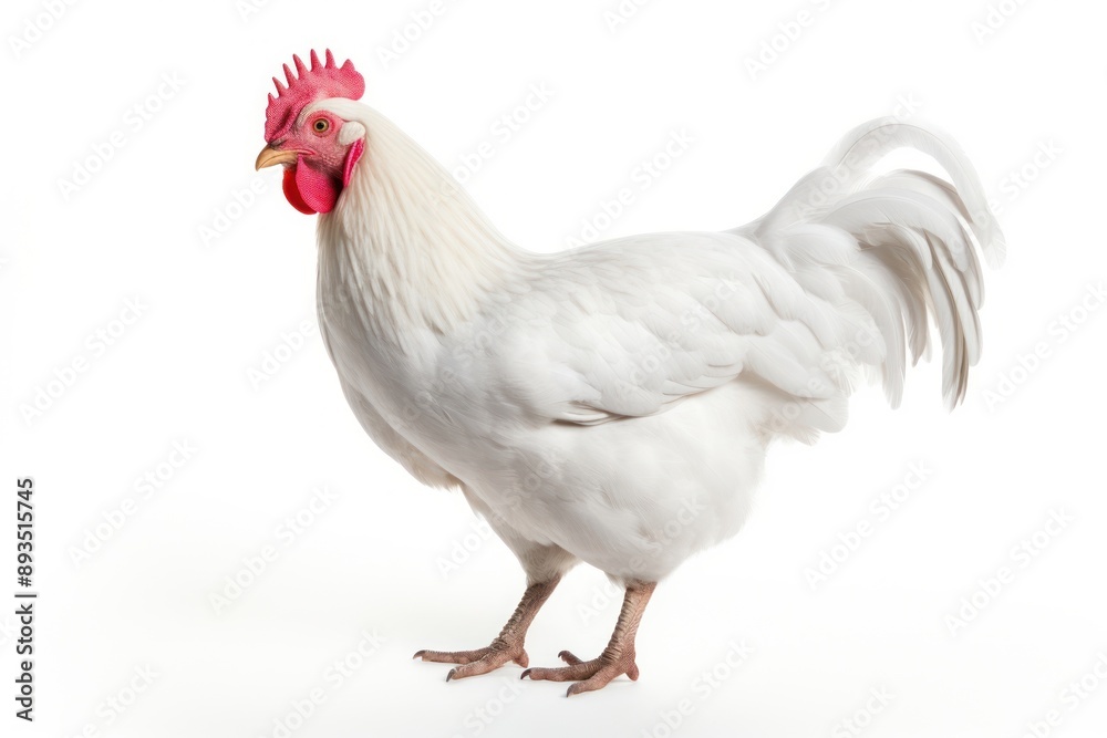 Fototapeta premium Chicken poultry animal white.