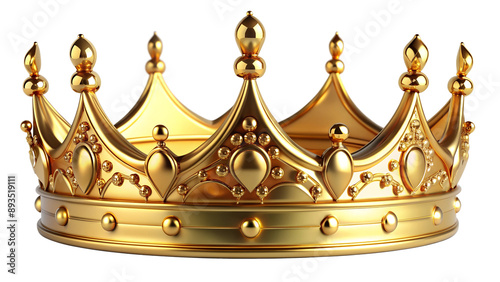 golden crown isolated on white background