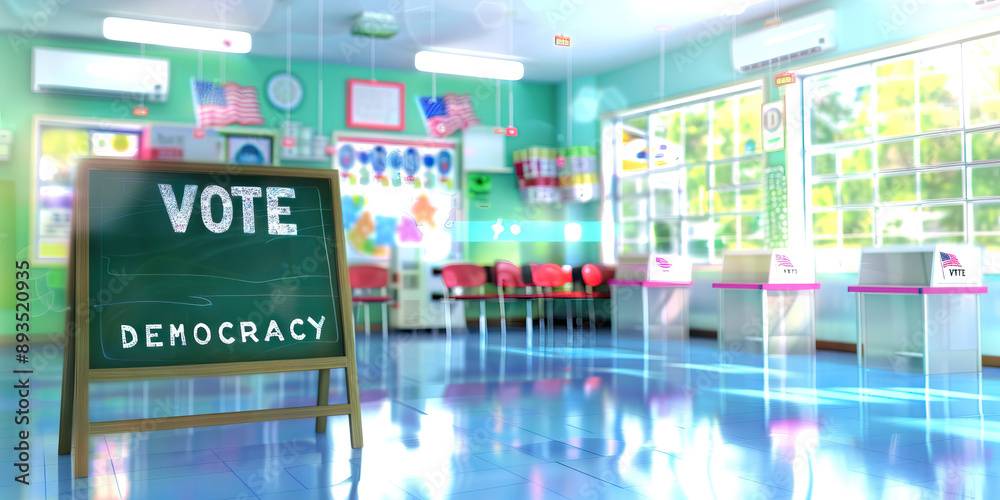 Voters' Voices Heard: A chalkboard with the words Voters' Voices Heard: A chalkboard with the words