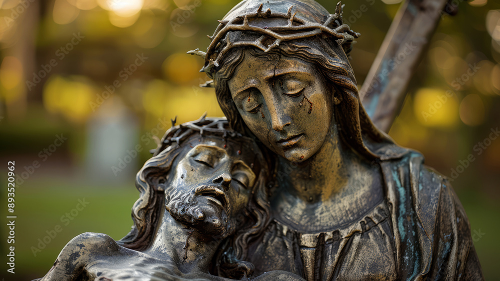 Delicate Statue of Virgin Mary and Jesus Delicate Statue of Virgin Mary and Jesus