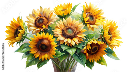 sunflower isolated on white background