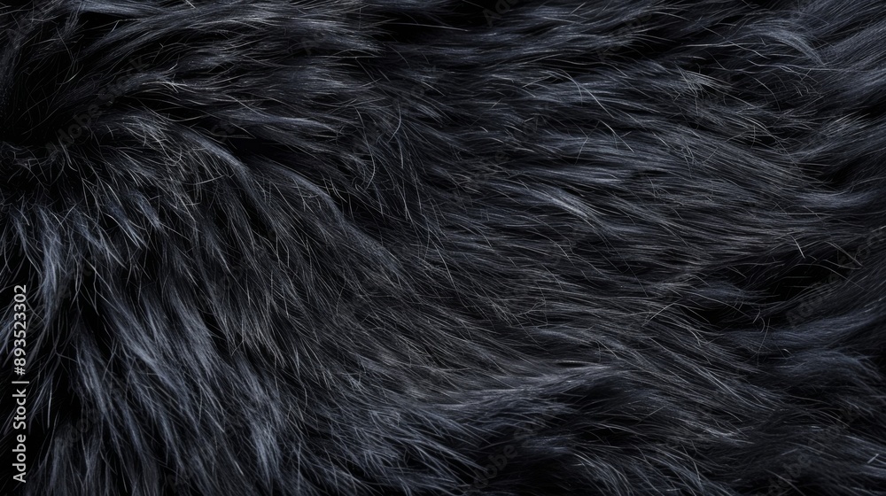 Naklejka premium Background and texture of natural black fur animal