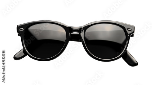Black sunglasses isolated on transparent background photo