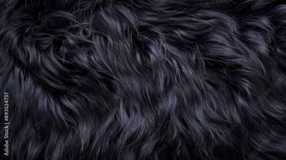 Background and texture of natural black fur animal Background and texture of natural black fur animal