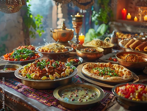 A Table Filled with Middle Eastern Cuisine - Food Photography