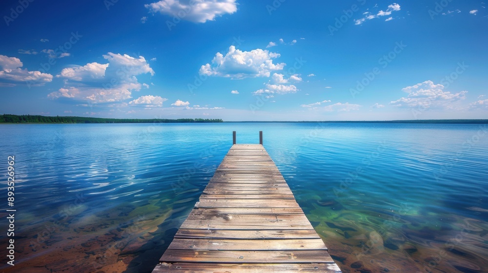Dock at Ludington State Park. Relaxing Summer Vacation By the Lake in Northern Michigan Dock at Ludington State Park. Relaxing Summer Vacation By the Lake in Northern Michigan