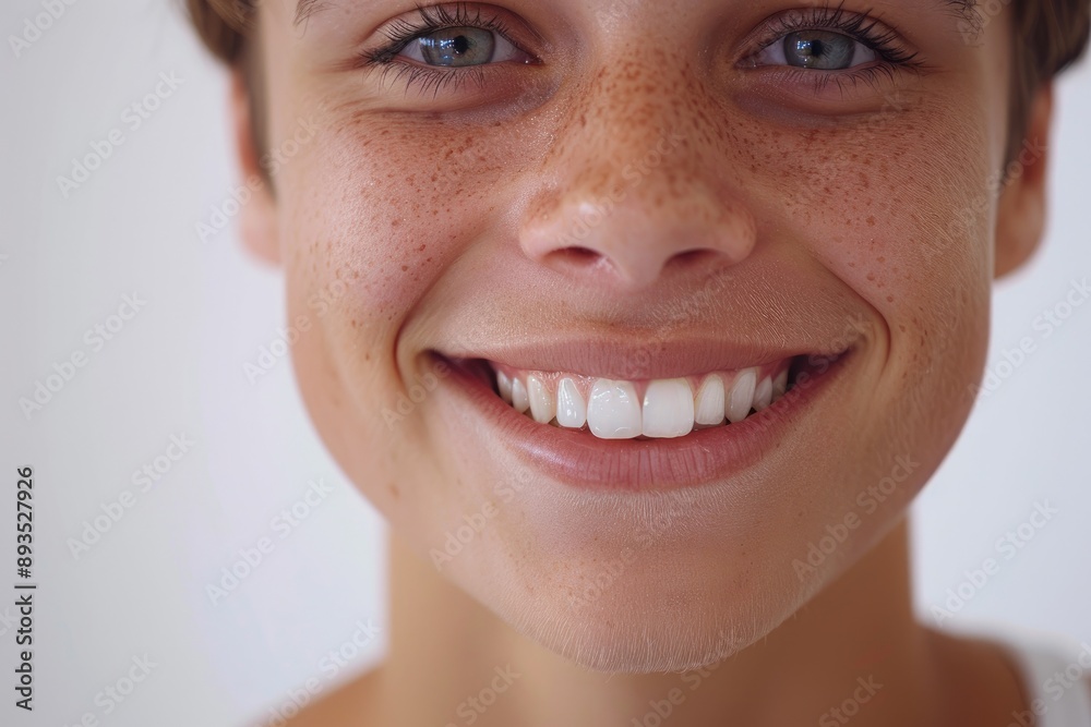 Boy's shining smile close-up, white healthy teeth. Dentistry charm portrait Boy's shining smile close-up, white healthy teeth. Dentistry charm portrait