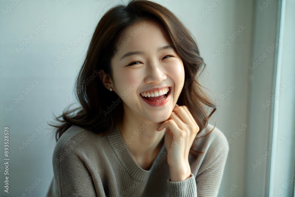 Portrait of Laughing beautiful asian woman Portrait of Laughing beautiful asian woman