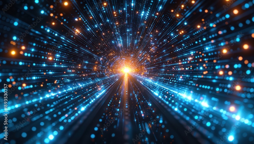 Abstract Digital Tunnel of Light Abstract Digital Tunnel of Light