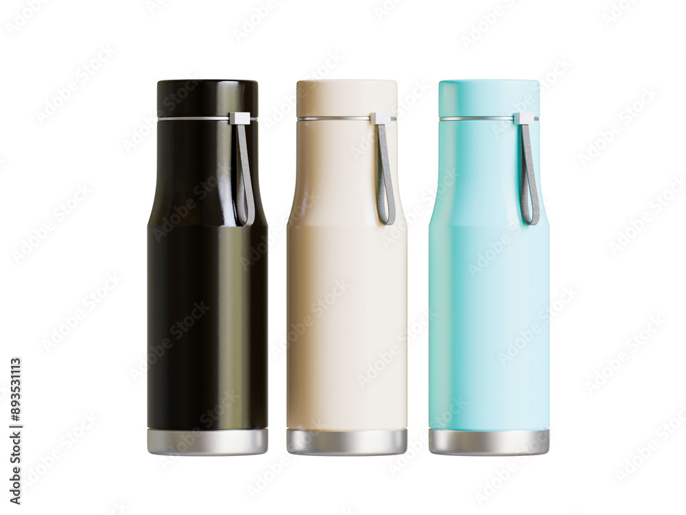 Thermal Sport Water Bottle 3D Rendering with transparent background Thermal Sport Water Bottle 3D Rendering with transparent background