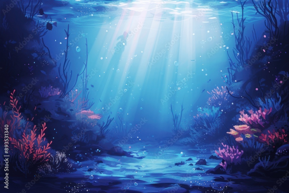 Obraz premium Nature underwater nature sea.