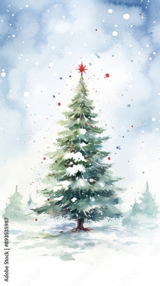 Christmas plant tree snow.