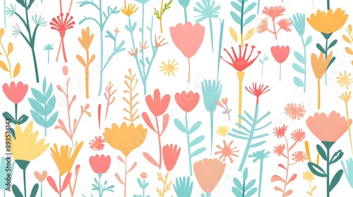 
A collection of image resources featuring simple, minimalistic paintings of various plants. Each image showcases a single plant, emphasizing clean lines and bold, vibrant color for a modern aesthetic