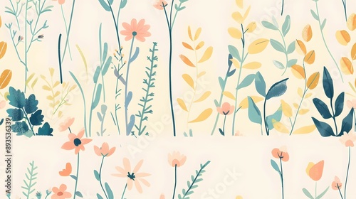 
A collection of image resources featuring simple, minimalistic paintings of various plants. Each image showcases a single plant, emphasizing clean lines and bold, vibrant color for a modern aesthetic
