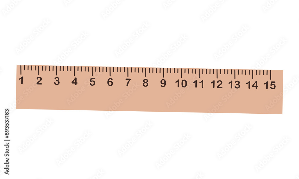 Vector illustration of wooden office or school ruler , classroom tool for lesson and homework , vector flat doodle illustration isolate on white background for back to school design . Vector illustration of wooden office or school ruler , classroom tool for lesson and homework , vector flat doodle illustration isolate on white background for back to school design .