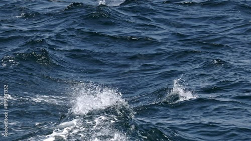 Water splashes and small waves in Mediterranean sea