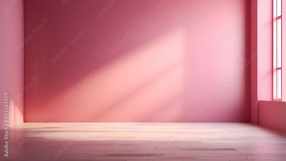 Gorgeous original background picture for design or creative work of a pink-toned vacant space with light and shadow play on the wall and floor. Gorgeous original background picture for design or creative work of a pink-toned vacant space with light and shadow play on the wall and floor.