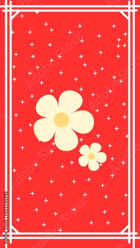 background with flowers and butterflies