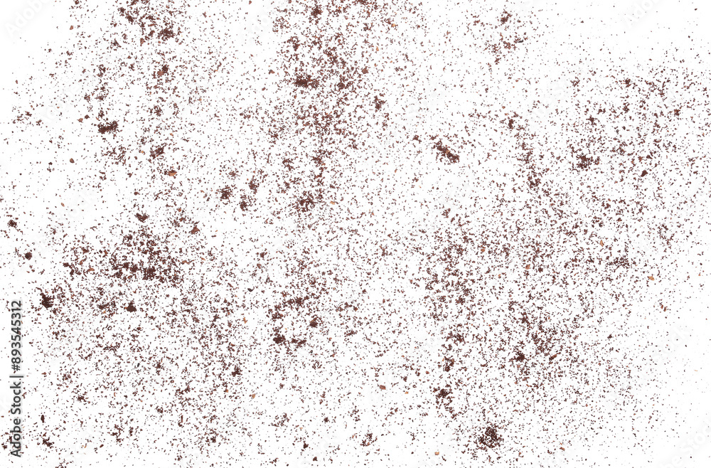 Powdered coffee isolated on white, top view, clipping Powdered coffee isolated on white, top view, clipping