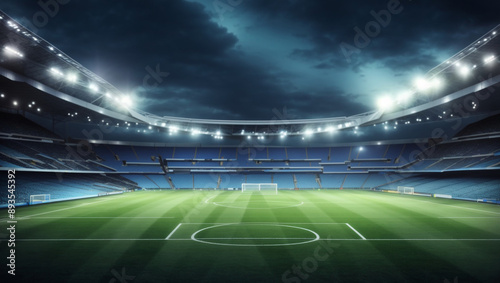  soccer field with a goal at one end. 