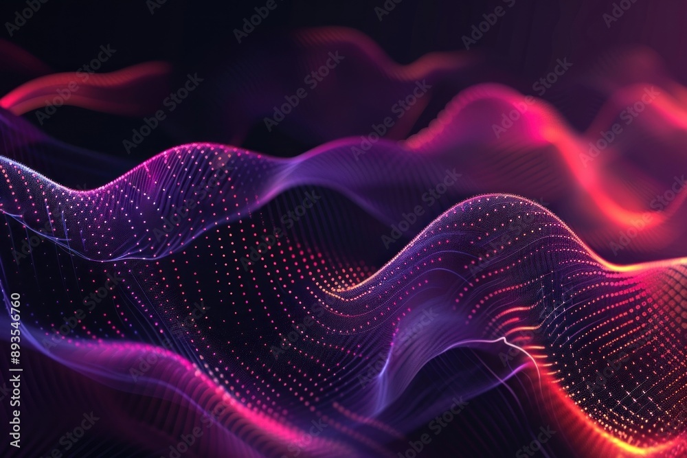 Abstract vibrant digital waveforms