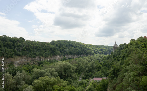 Smotrytsky Canyon in Kamianets-Podilskyi city in the summer