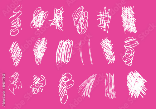  vector doodle line scribble, pencil hand drawn Vector illustration