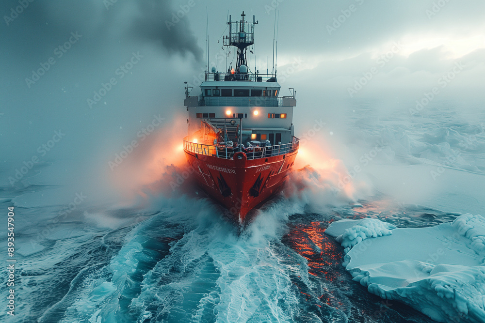 Icebreaker Navigating Near Polar Ice with Exceptional Low Altitude Precision