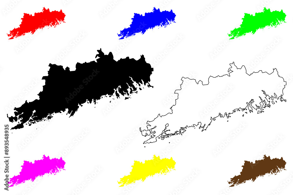 Obraz premium Uusimaa Region (Republic of Finland) map vector illustration, scribble sketch Uusimaa map