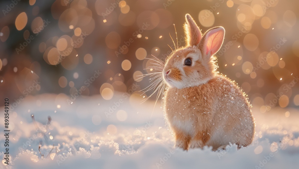 Fluffy Bunny in Winter Wonderland Fluffy Bunny in Winter Wonderland
