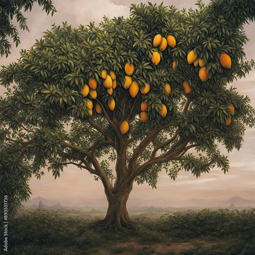 orange tree in the morning