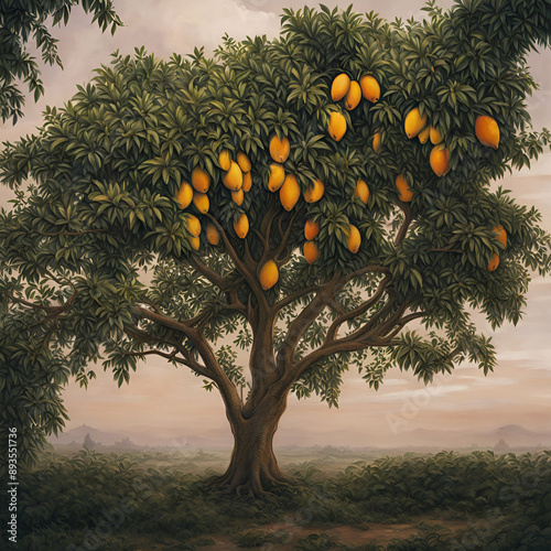Obraz na płótnie orange tree in the morning w salonie