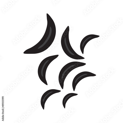 Sickle blood cell glyph icon 