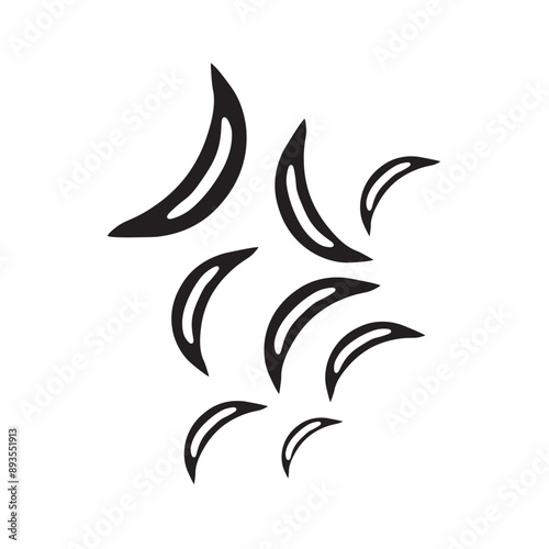 Sickle blood cell glyph icon 