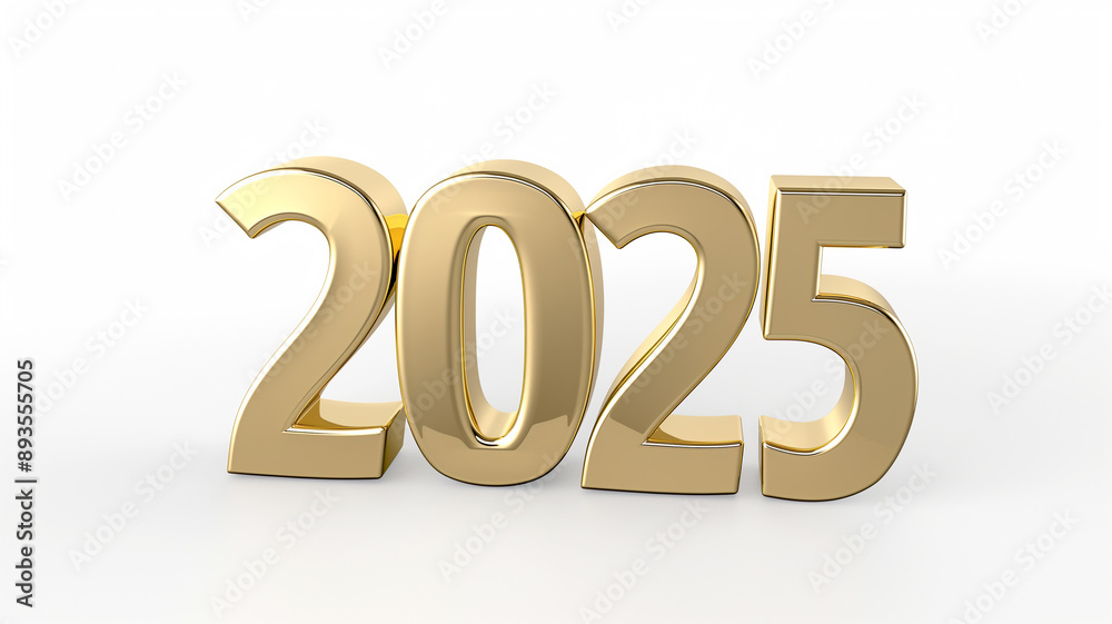 Golden 3D Representation of 2025 Golden 3D Representation of 2025