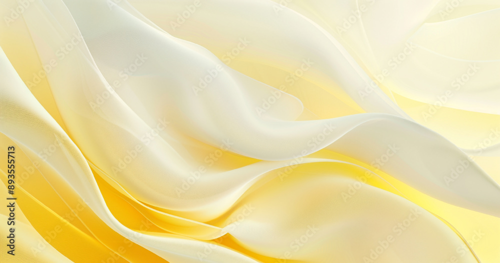Fototapeta premium Abstract yellow background with soft waves and light lines for an elegant design