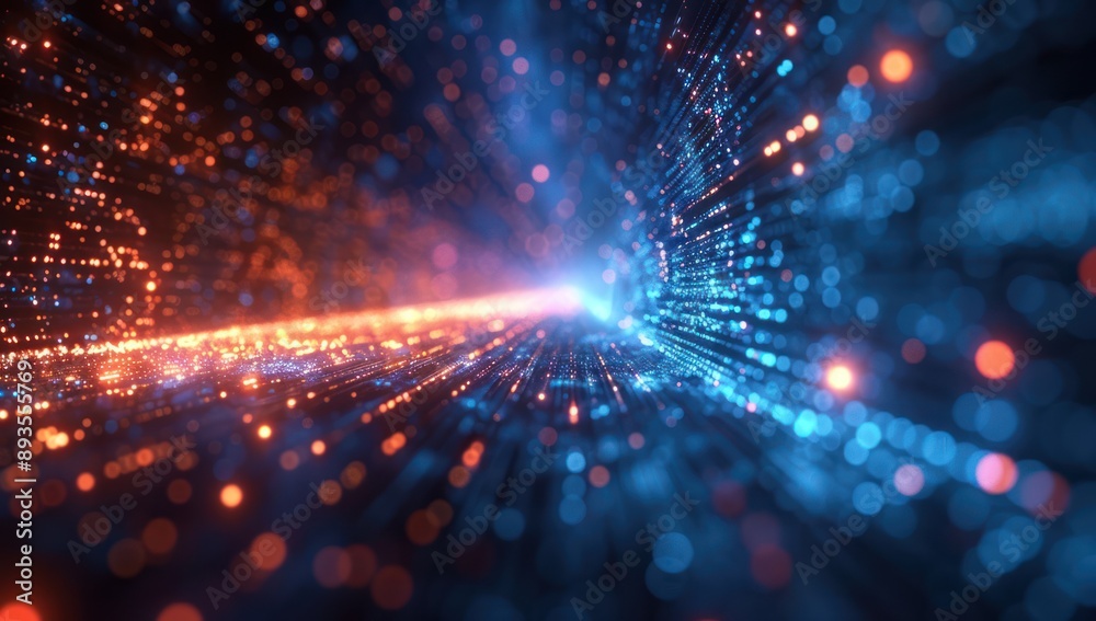 Abstract Digital Tunnel of Light