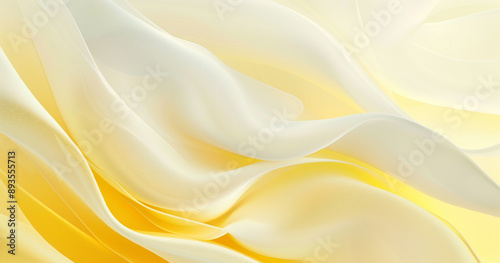 Abstract yellow background with soft waves and light lines for an elegant design