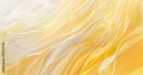 Abstract yellow background with soft waves and light lines for an elegant design