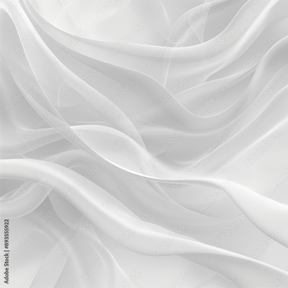 Obraz premium Abstract white background with soft waves and light lines for an elegant design