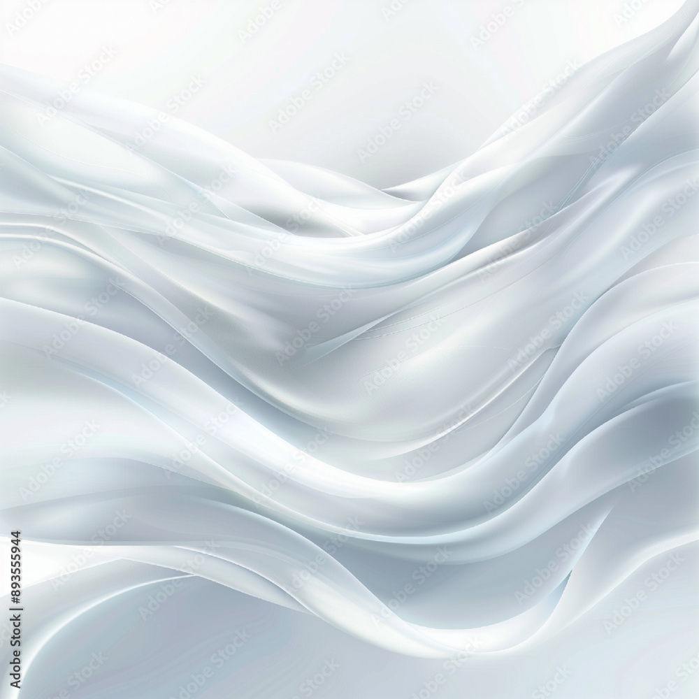 Naklejka premium Abstract white background with soft waves and light lines for an elegant design