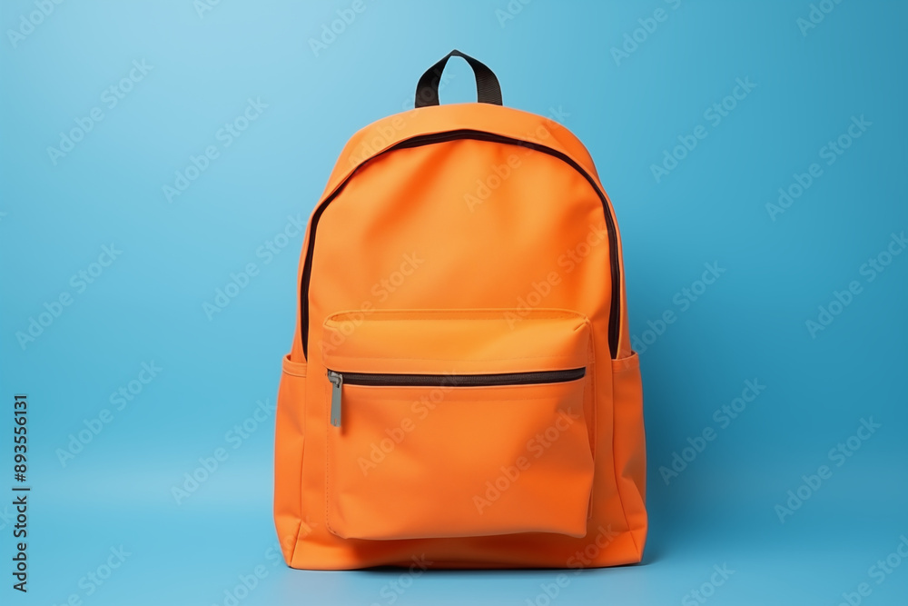 Fototapeta premium Orange Colors backpack on an isolated background
