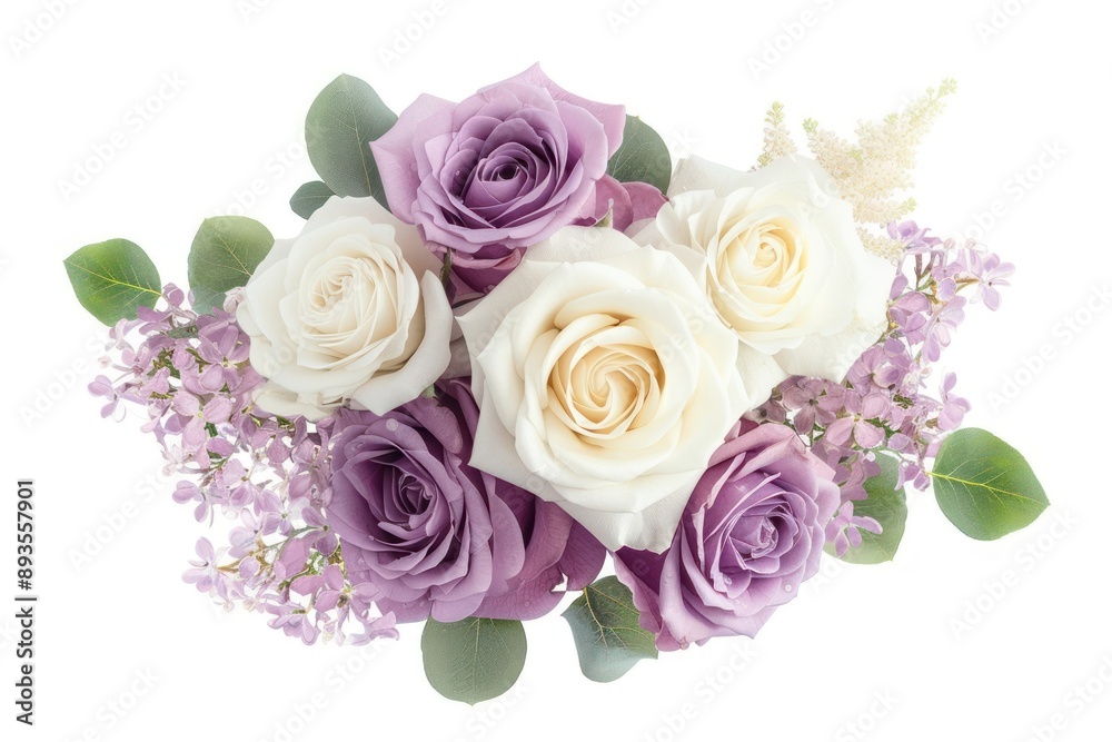 Bouquet of soft lilac rose blossom flower. Bouquet of soft lilac rose blossom flower.