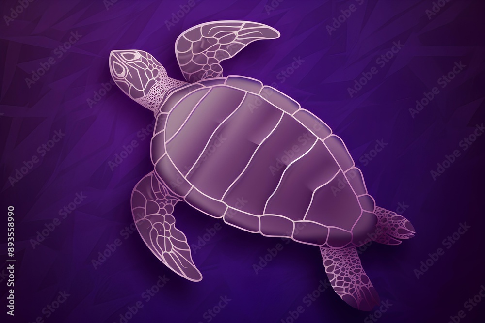 Fototapeta premium turtle on the water made by midjourney